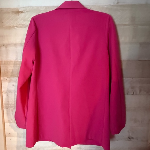 Sanctuary Women Hot Pink Double Breasted Blazer Jacket Size Medium - Picture 5 of 5
